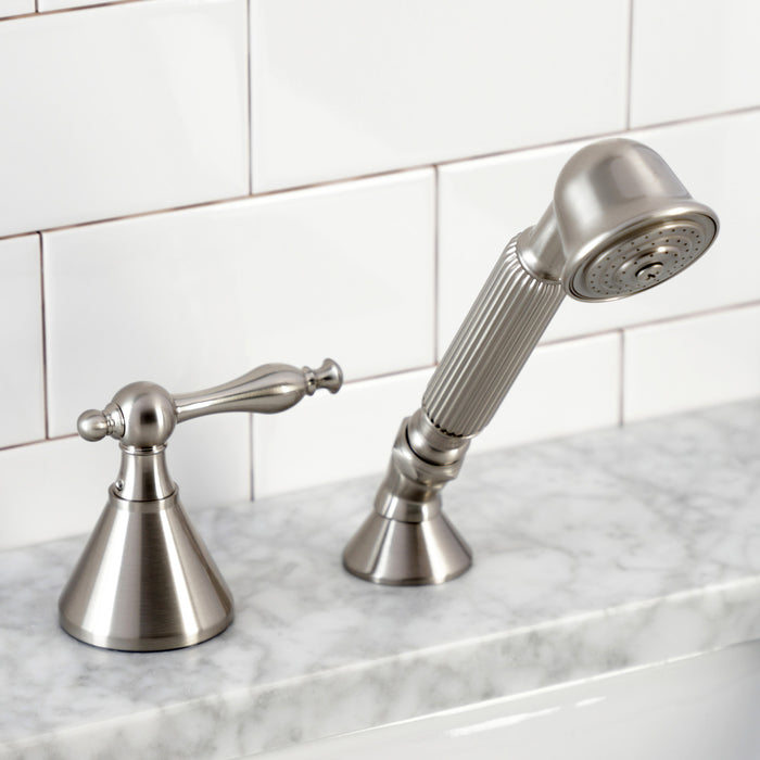 KSK2368NLTR Deck Mount Hand Shower with Diverter for Roman Tub Faucet, Brushed Nickel