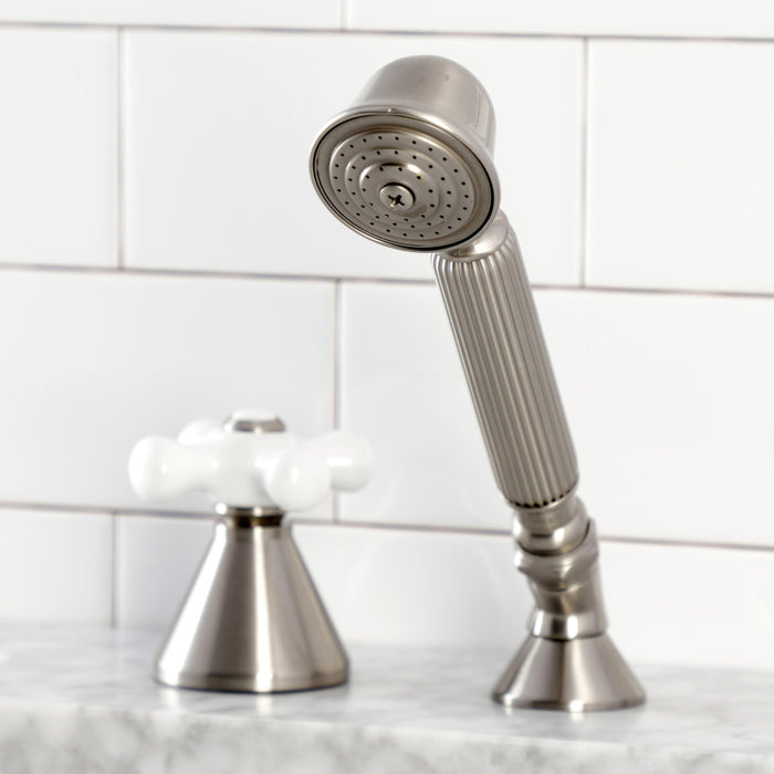 KSK2368PXTR Deck Mount Hand Shower with Diverter for Roman Tub Faucet, Brushed Nickel