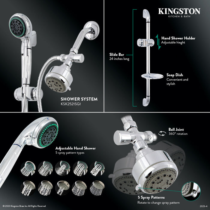 Made To Match KSK2528SG8 Shower System with Slide Bar and Hand Shower, Brushed Nickel