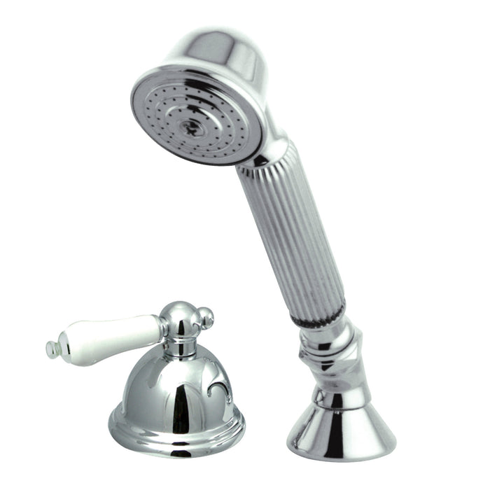 Kingston Heirloom KSK3351PLTR - Vintage Deck Mount Hand Shower with Diverter for Roman Tub Faucet, Polished Chrome