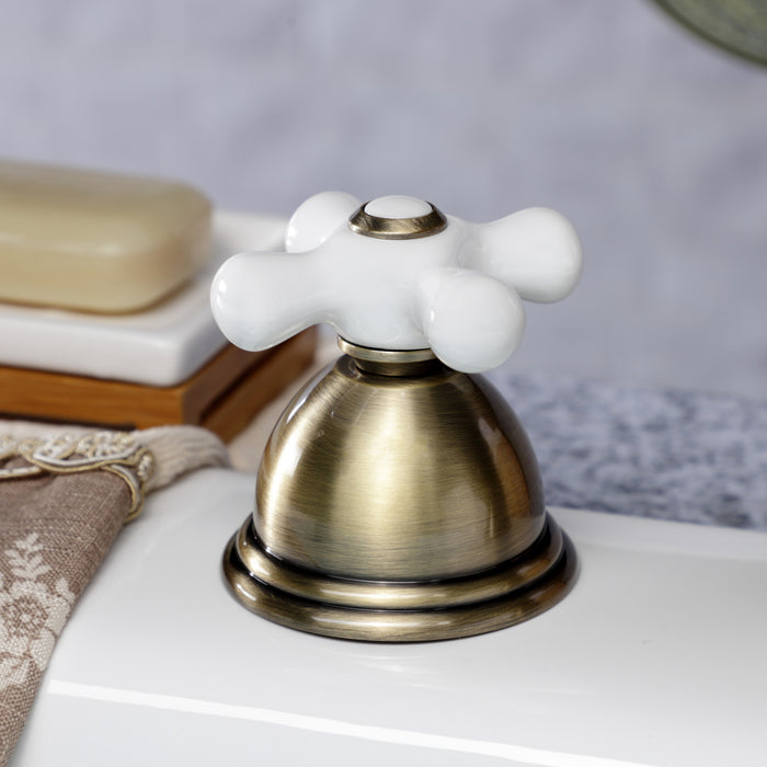 Kingston Heirloom KSK3353PXTR - Vintage Deck Mount Hand Shower with Diverter for Roman Tub Faucet, Antique Brass