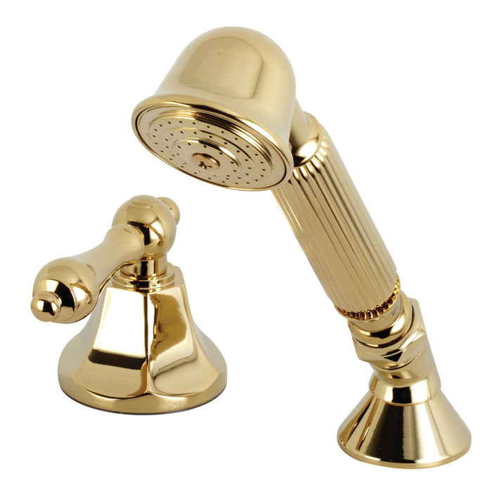 KSK4302ALTR Deck Mount Hand Shower with Diverter for Roman Tub Faucet, Polished Brass
