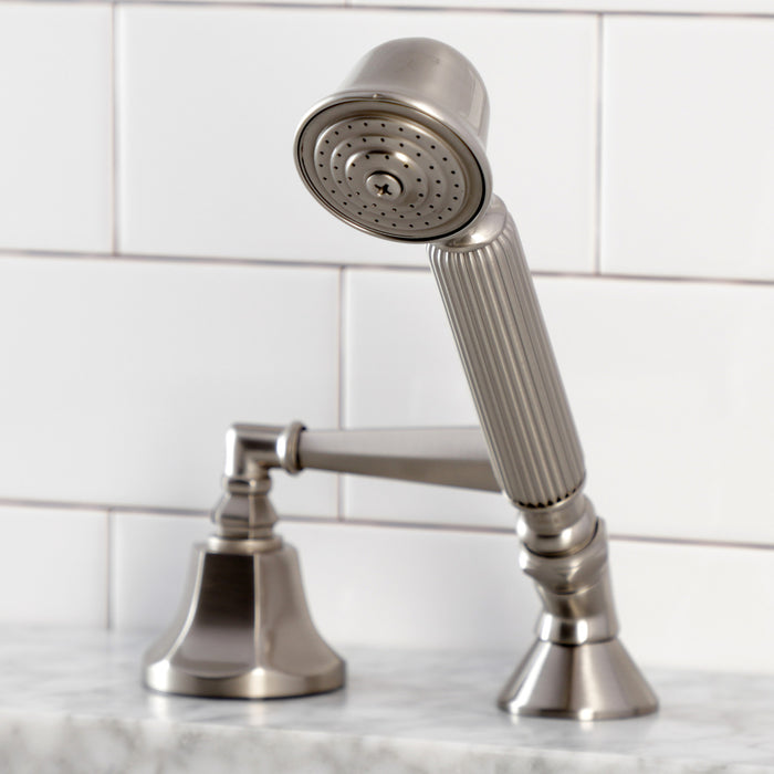 KSK4308HLTR Deck Mount Hand Shower with Diverter for Roman Tub Faucet, Brushed Nickel