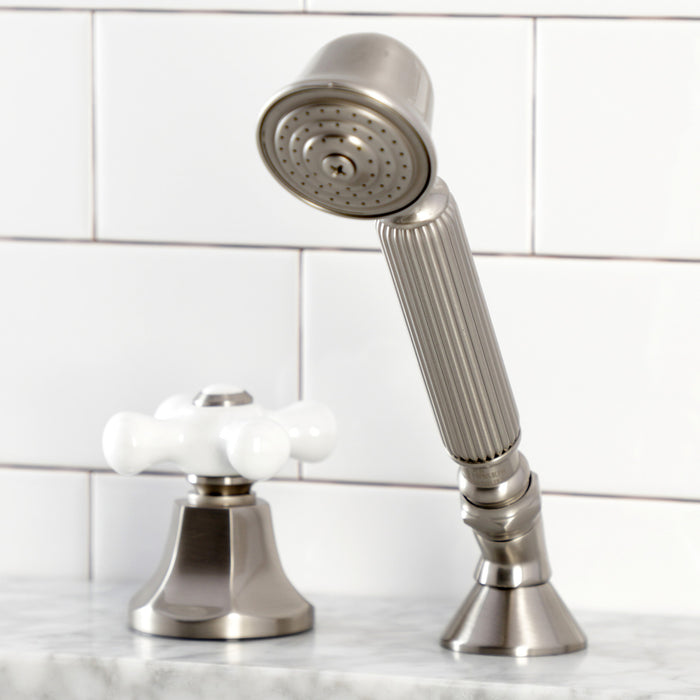 KSK4308PXTR Deck Mount Hand Shower with Diverter for Roman Tub Faucet, Brushed Nickel