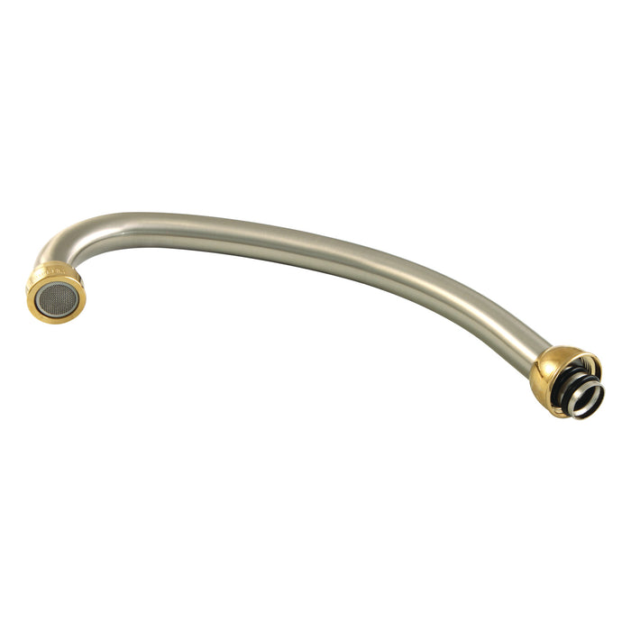 KSP214SNPB Brass Faucet Spout, Brushed Nickel/Polished Brass
