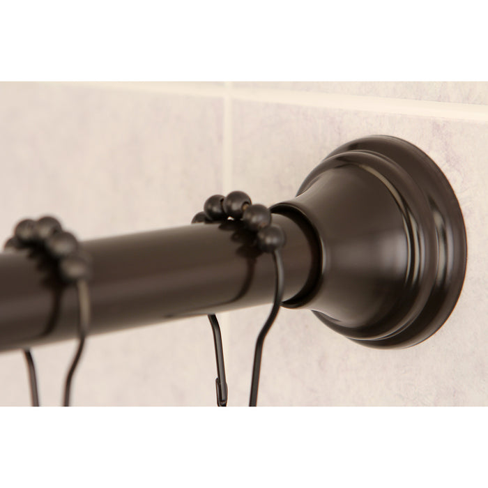Edenscape KSR115 60-Inch to 72-Inch Adjustable Shower Curtain Rod with Rings Combo, Oil Rubbed Bronze