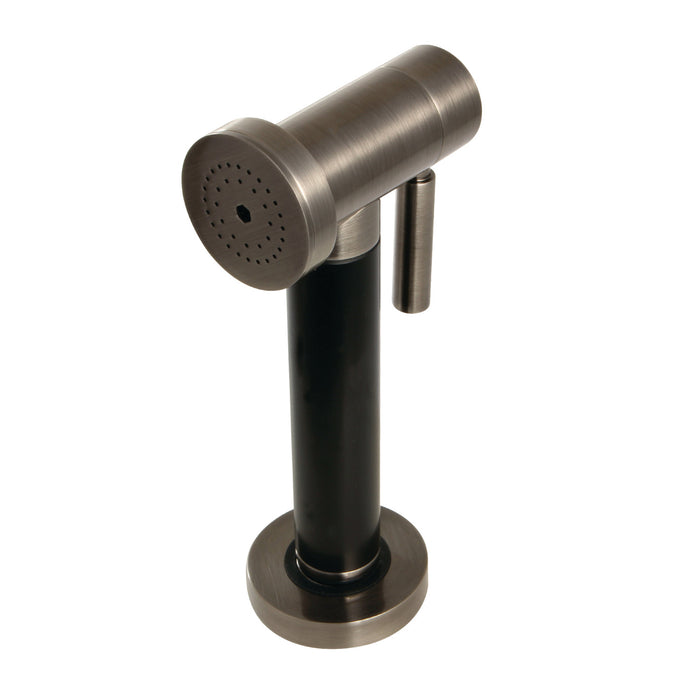 KSSPR4K Brass Kitchen Faucet Side Sprayer with Black Grip, Black Stainless