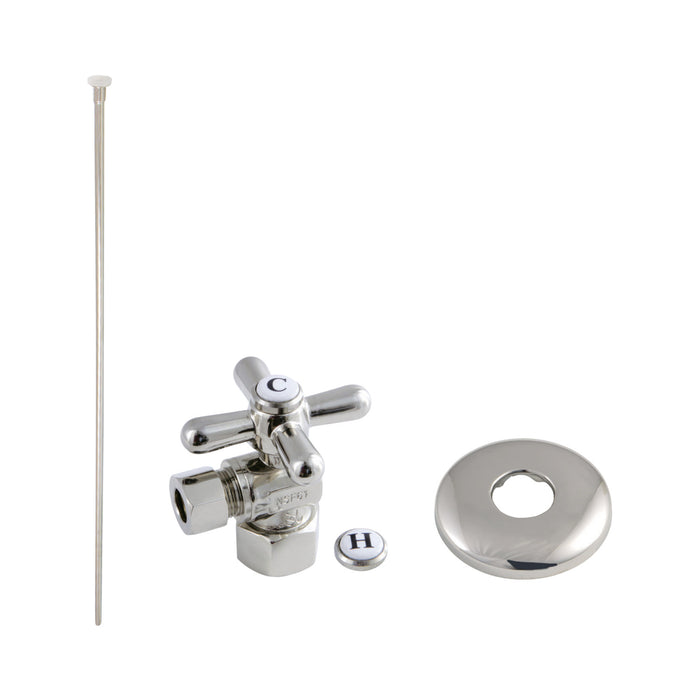 Trimscape KTK106P Toilet Supply Kit, 1/2-Inch IPS Inlet x 3/8-Inch Comp Outlet, Polished Nickel