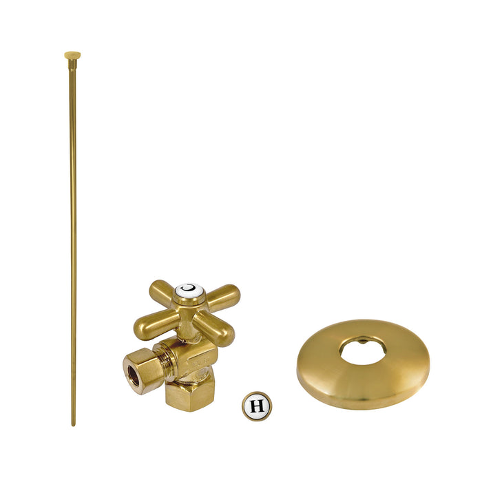 Trimscape KTK107P Toilet Supply Kit, 1/2-Inch IPS Inlet x 3/8-Inch Comp Outlet, Brushed Brass