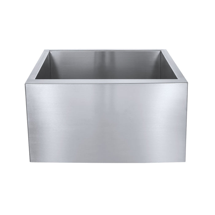 Denver KUF212110BN 21-Inch Stainless Steel Apron-Front Single Bowl Farmhouse Kitchen Sink, Brushed