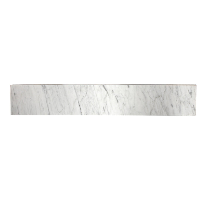 Templeton KVPB30MBS Marble Vanity Top Backsplash, Carrara White
