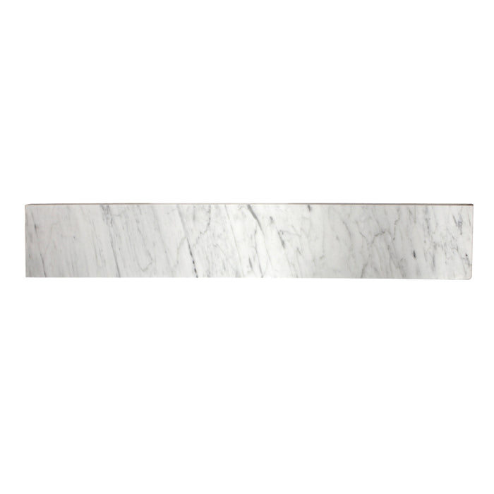 Templeton KVPB30MBS Marble Vanity Top Backsplash, Carrara White
