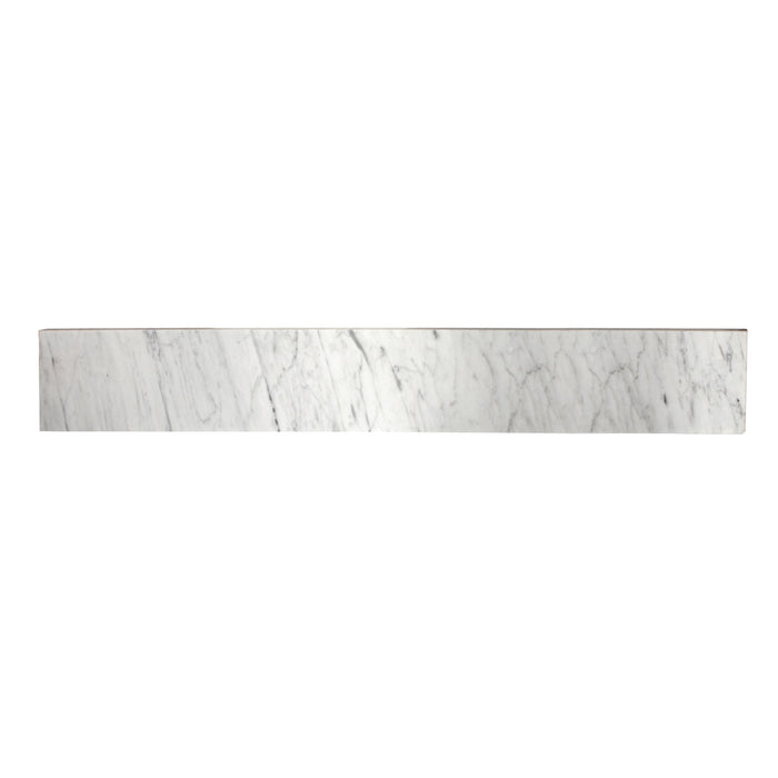 Templeton KVPB36MBS Marble Vanity Top Backsplash, Carrara White
