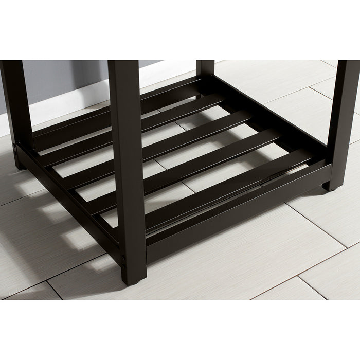 Kingston Sona KVSP2522A5 - Kingston Commercial 25-Inch Stainless Steel Console Sink with Steel Base (8-Inch, 3-Hole), Brushed/Oil Rubbed Bronze