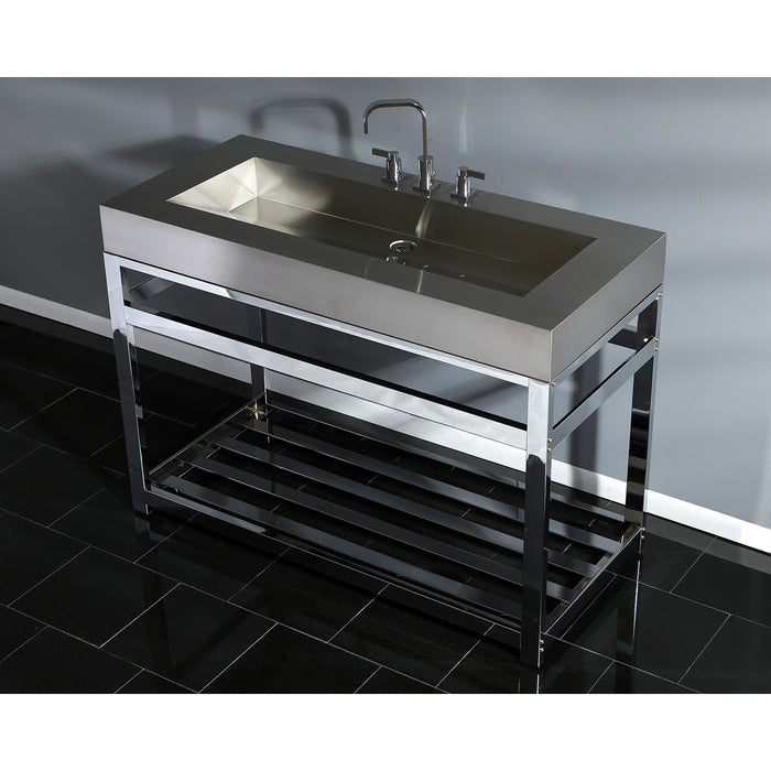 Kingston Commercial KVSP4922A1 Stainless Steel Console Sink, Brushed/Polished Chrome