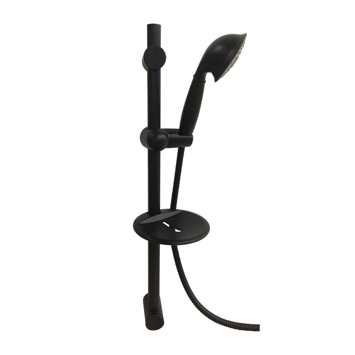 Shower Scape KX2520SBB 5-Function Hand Shower Set with Slide Bar Kit, Matte Black