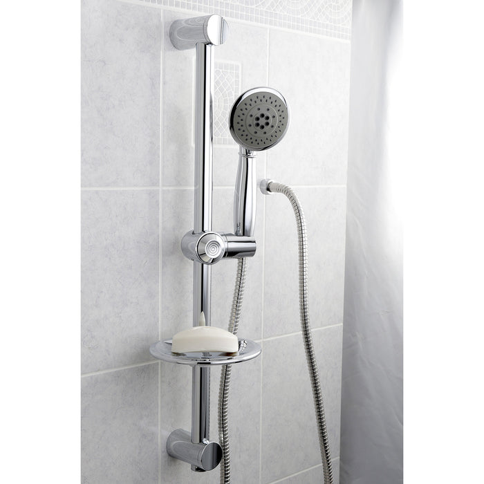 Shower Scape KX2522SBB 5-Function Hand Shower Set with Slide Bar Kit, Polished Chrome