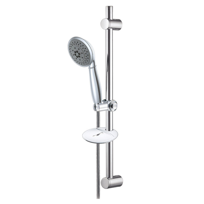 Vilbosch KX2522SBB 5-Function Hand Shower with Slide Bar Kit, Polished Chrome