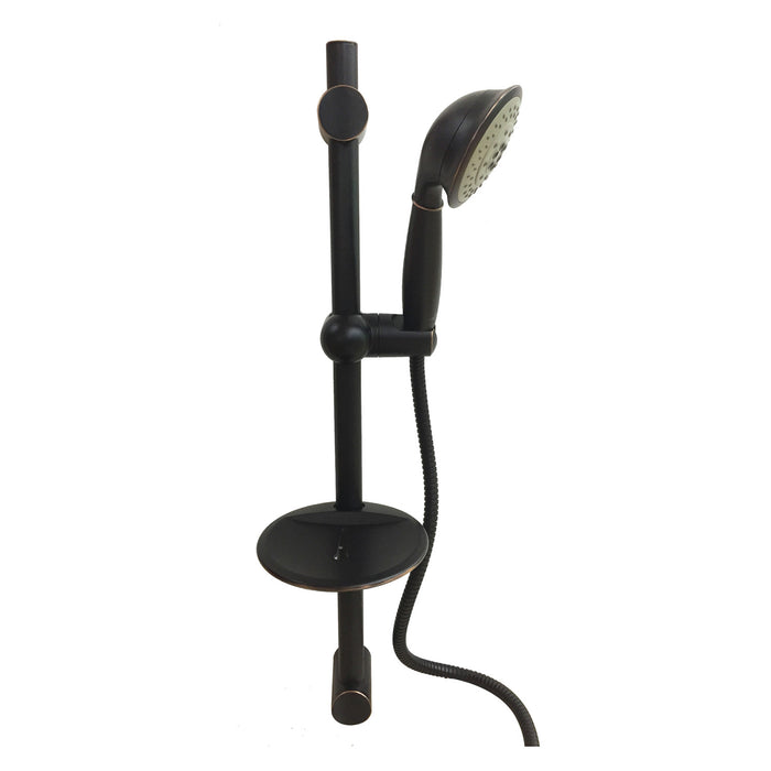 Shower Scape KX2526SBB 5-Function Hand Shower Set with Slide Bar Kit, Naples Bronze