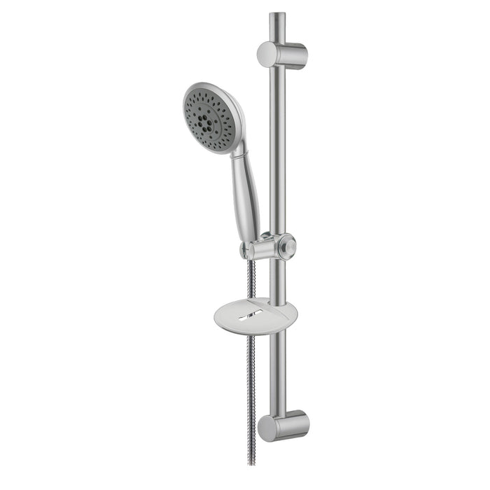 Shower Scape KX2528SBB 5-Function Hand Shower Set with Slide Bar Kit, Brushed Nickel