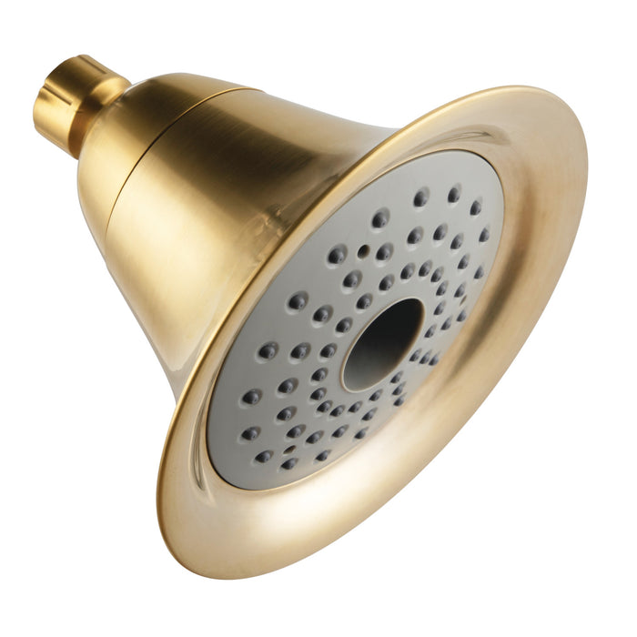 Shower Scape KX367 6-Inch Plastic Adjustable Shower Head, Brushed Brass