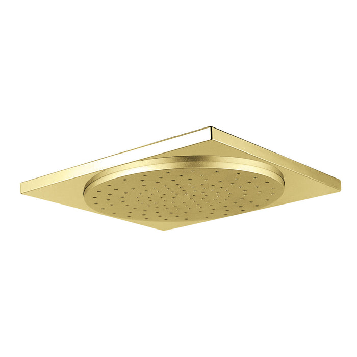 Claremont KX8222 12-Inch Square Plastic Shower Head, Polished Brass