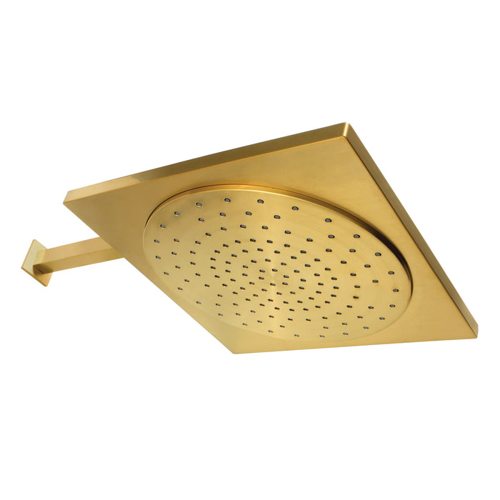 Shower Scape KX8227CK 12-Inch Square Plastic Shower Head with 15-3/4 Inch Shower Arm, Brushed Brass