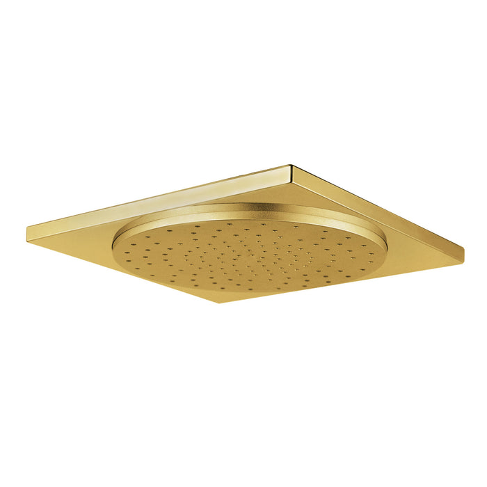 Claremont KX8227 12-Inch Square Plastic Shower Head, Brushed Brass
