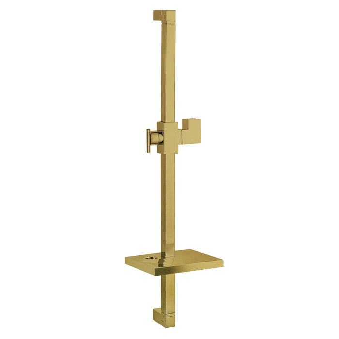 Claremont KX8267 24-Inch Shower Slide Bar with Soap Dish, Brushed Brass
