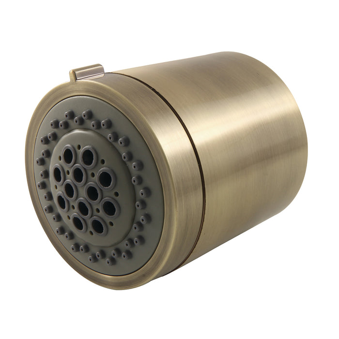 Kingston Sona KX8613 - Vilbosch 3-3/16 Inch Round 2-Function ABS Shower Head, Antique Brass