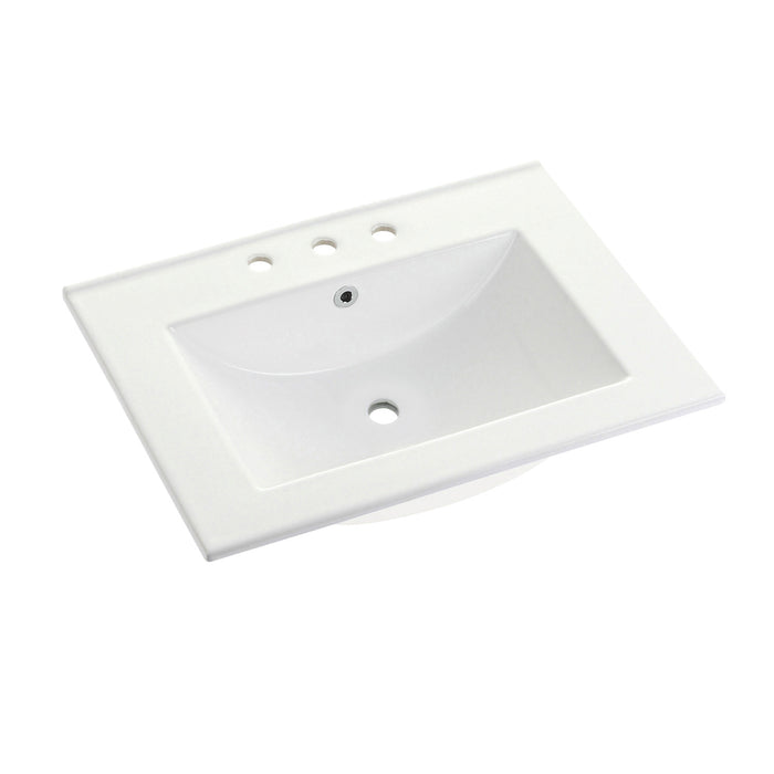 Ultra 
Modern LBT24187W38 24-Inch Ceramic Vanity Sink Top (8" Faucet Drillings), White