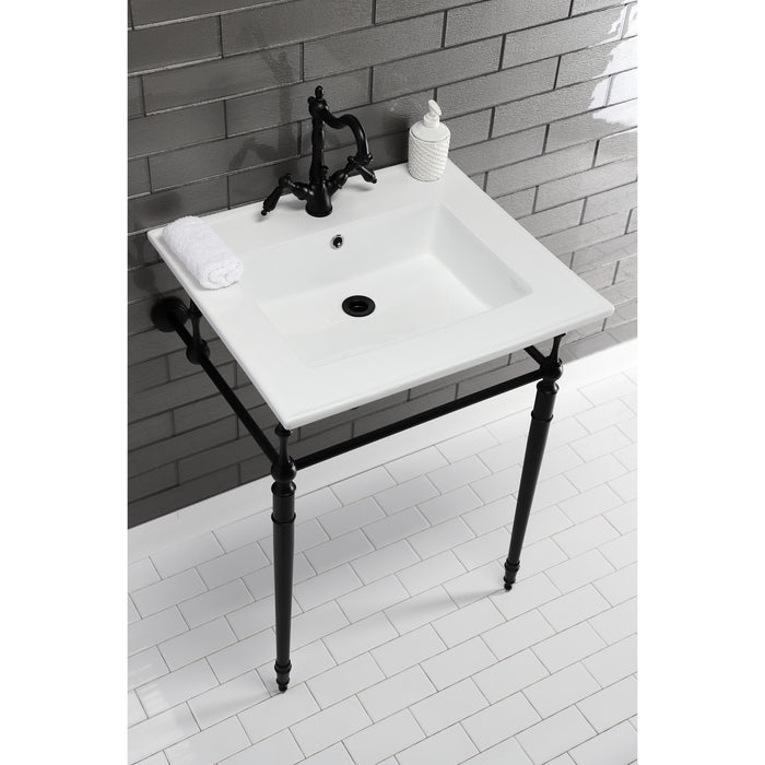 Continental LBT252271 25-Inch Ceramic Vanity Sink Top, White