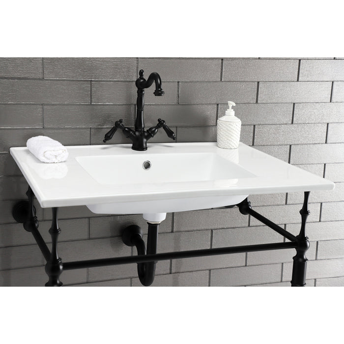 Continental LBT312271 31-Inch Ceramic Vanity Sink Top, White