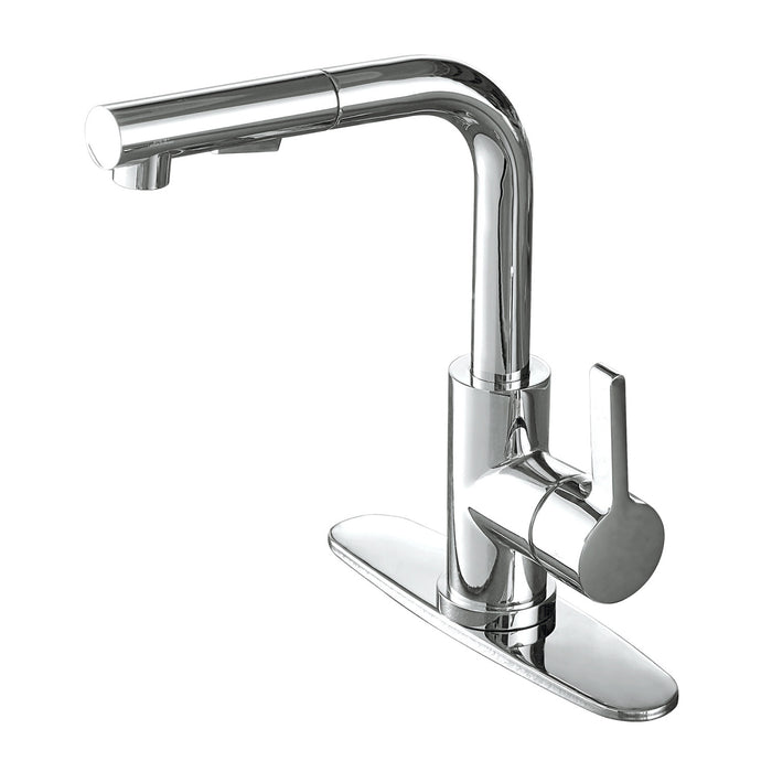 Continental LS2711CTL Single-Handle 1-Hole Deck Mount Pull-Out Sprayer Kitchen Faucet, Polished Chrome