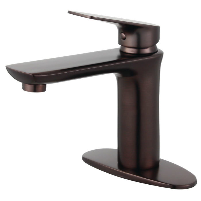 Frankfurt LS4205CXL Single-Handle 1-Hole Deck Mount Bathroom Faucet with Push Pop-Up, Oil Rubbed Bronze