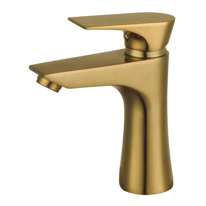 Millennium LS4223XL Single-Handle 1-Hole Deck Mount Bathroom Faucet with Push Pop-Up, Brushed Brass