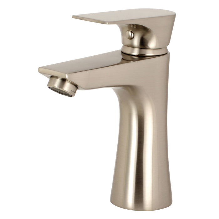 Millennium LS4228XL Single-Handle 1-Hole Deck Mount Bathroom Faucet with Push Pop-Up, Brushed Nickel