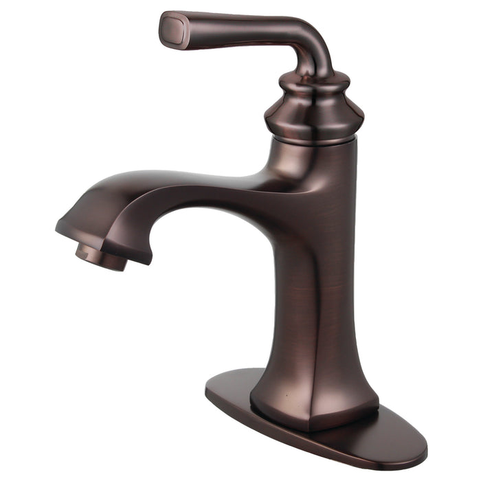 Restoration LS4425RXL Single-Handle 1-Hole Deck Mount Bathroom Faucet with Push Pop-Up, Oil Rubbed Bronze