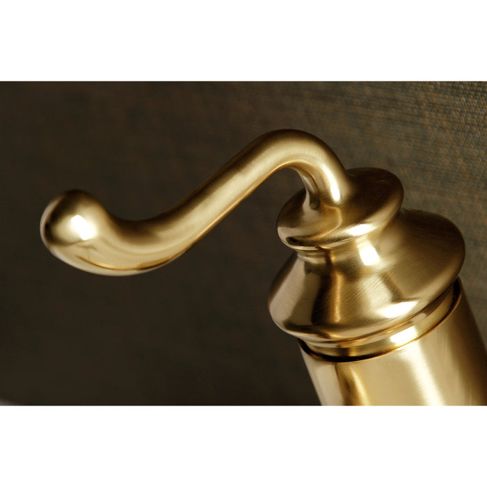 Royale LS5413RL Single-Handle 1-Hole Deck Mount Bathroom Faucet with Push Pop-Up, Brushed Brass