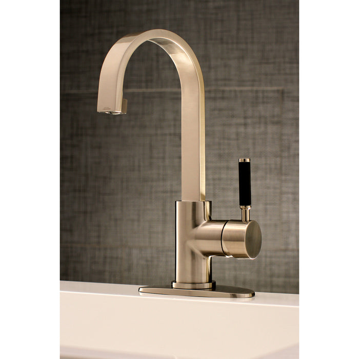 Kaiser LS8218DKL Single-Handle 1-Hole Deck Mount Bathroom Faucet with Push Pop-Up, Brushed Nickel