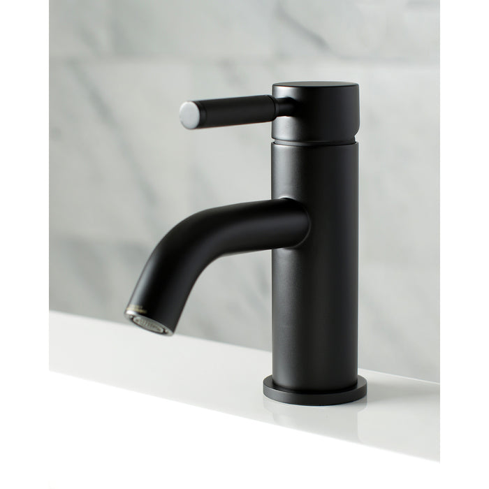 Kaiser LS8220DKL Single-Handle 1-Hole Deck Mount Bathroom Faucet with Push Pop-Up, Matte Black