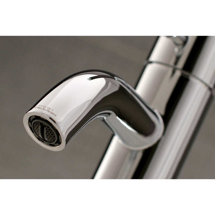 Kaiser LS8221DKL Single-Handle 1-Hole Deck Mount Bathroom Faucet with Push Pop-Up, Polished Chrome