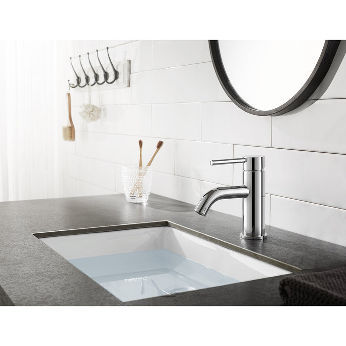 Concord LS8221DL Single-Handle 1-Hole Deck Mount Bathroom Faucet with Push Pop-Up, Polished Chrome