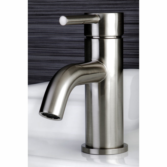 Concord LS8228DL Single-Handle 1-Hole Deck Mount Bathroom Faucet with Push Pop-Up, Brushed Nickel