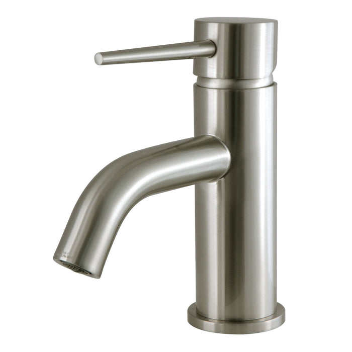 New York LS8228NYL Single-Handle 1-Hole Deck Mount Bathroom Faucet with Push Pop-Up, Brushed Nickel