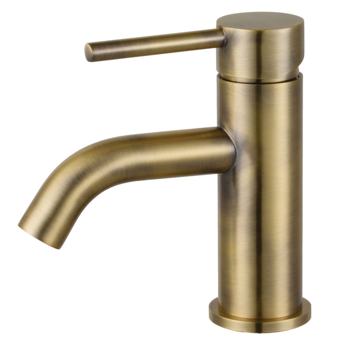 Concord LS822DLAB Single-Handle 1-Hole Deck Mount Bathroom Faucet with Push Pop-Up, Antique Brass
