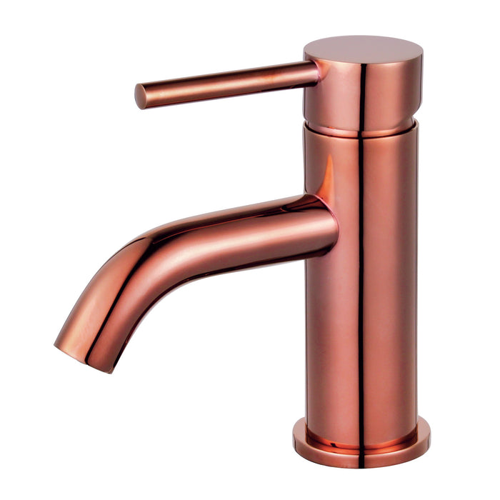 Concord LS822DLRG Single-Handle 1-Hole Deck Mount Bathroom Faucet with Push Pop-Up, Rose Gold
