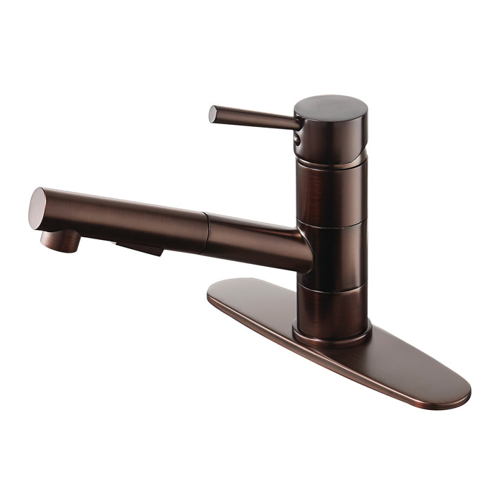 Concord LS8405DL Single-Handle 1-Hole Deck Mount Pull-Out Sprayer Kitchen Faucet, Oil Rubbed Bronze