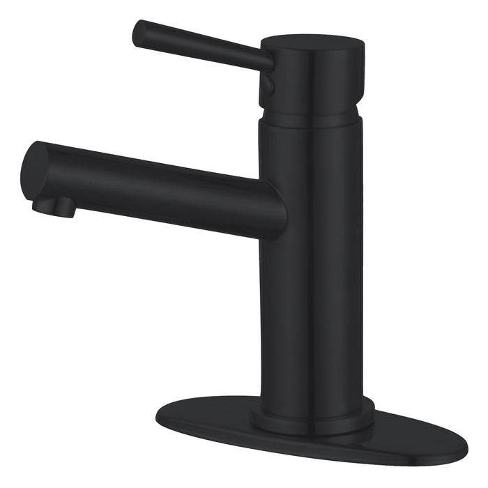Concord LS8420DL Single-Handle 1-Hole Deck Mount Bathroom Faucet with Push Pop-Up, Matte Black
