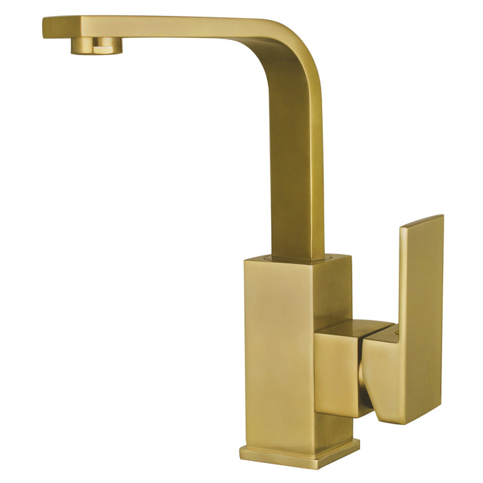 Claremont LS8463CL Single-Handle 1-Hole Deck Mount Bathroom Faucet with Push Pop-Up, Brushed Brass